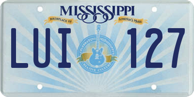 MS license plate LUI127