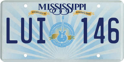 MS license plate LUI146