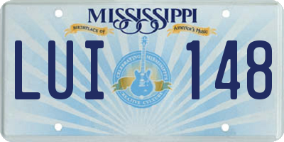 MS license plate LUI148