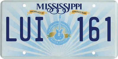 MS license plate LUI161