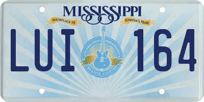 MS license plate LUI164
