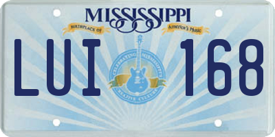 MS license plate LUI168