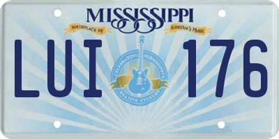 MS license plate LUI176