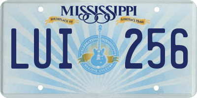 MS license plate LUI256