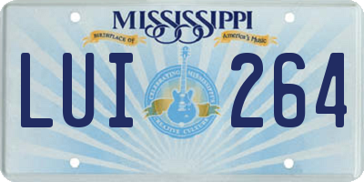 MS license plate LUI264