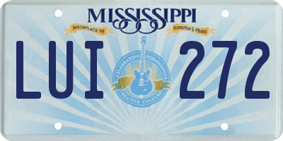 MS license plate LUI272