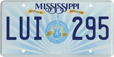 MS license plate LUI295
