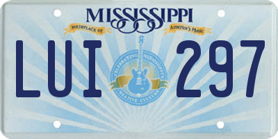 MS license plate LUI297