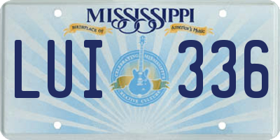 MS license plate LUI336