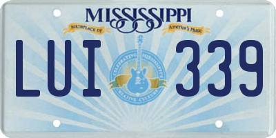 MS license plate LUI339