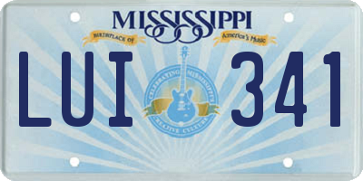 MS license plate LUI341