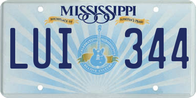 MS license plate LUI344