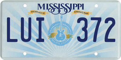 MS license plate LUI372
