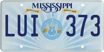 MS license plate LUI373