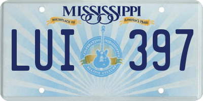 MS license plate LUI397