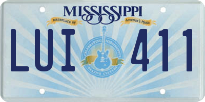 MS license plate LUI411