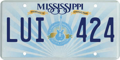 MS license plate LUI424