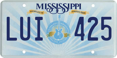 MS license plate LUI425