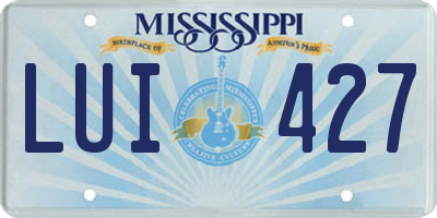 MS license plate LUI427