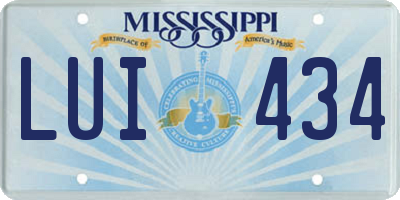 MS license plate LUI434