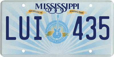 MS license plate LUI435