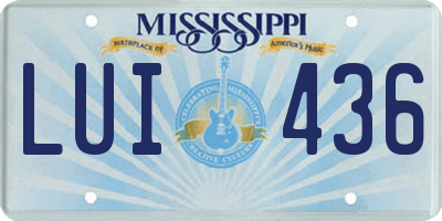MS license plate LUI436