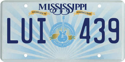MS license plate LUI439