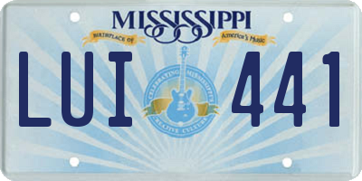 MS license plate LUI441