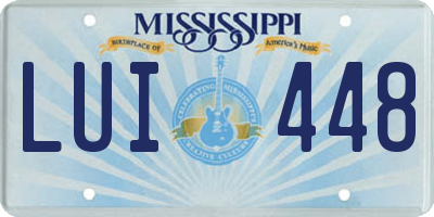 MS license plate LUI448