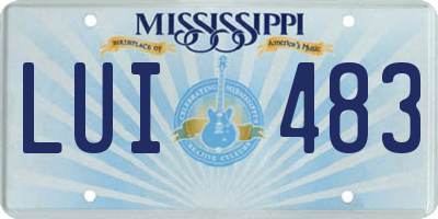 MS license plate LUI483