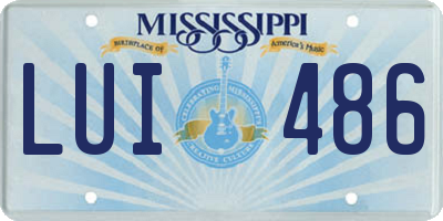 MS license plate LUI486
