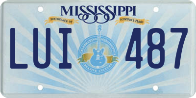 MS license plate LUI487