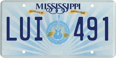 MS license plate LUI491