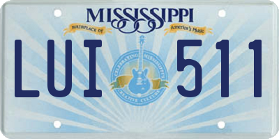 MS license plate LUI511