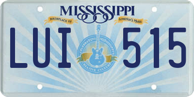 MS license plate LUI515