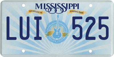MS license plate LUI525