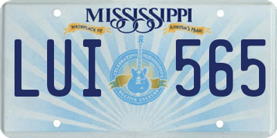 MS license plate LUI565