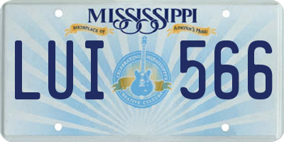 MS license plate LUI566