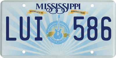 MS license plate LUI586