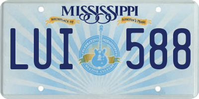 MS license plate LUI588