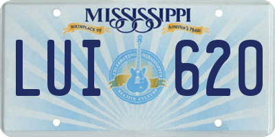 MS license plate LUI620