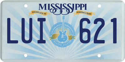 MS license plate LUI621
