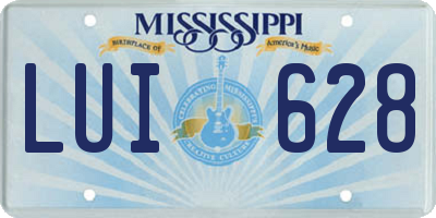 MS license plate LUI628
