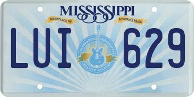 MS license plate LUI629
