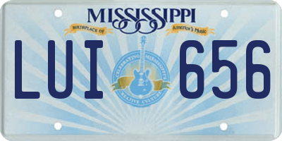 MS license plate LUI656