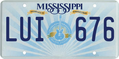 MS license plate LUI676