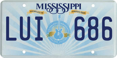 MS license plate LUI686