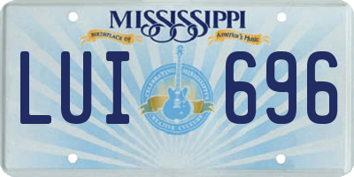 MS license plate LUI696