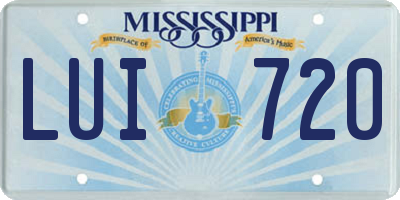 MS license plate LUI720