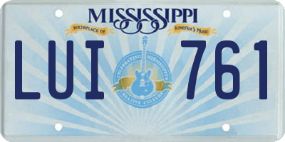 MS license plate LUI761